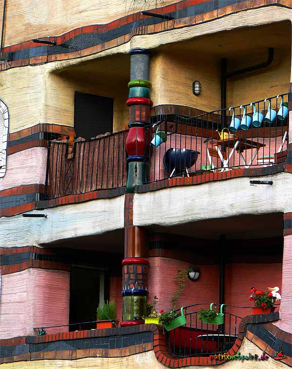         Balkone Innenhof Waldspirale Darmstadt